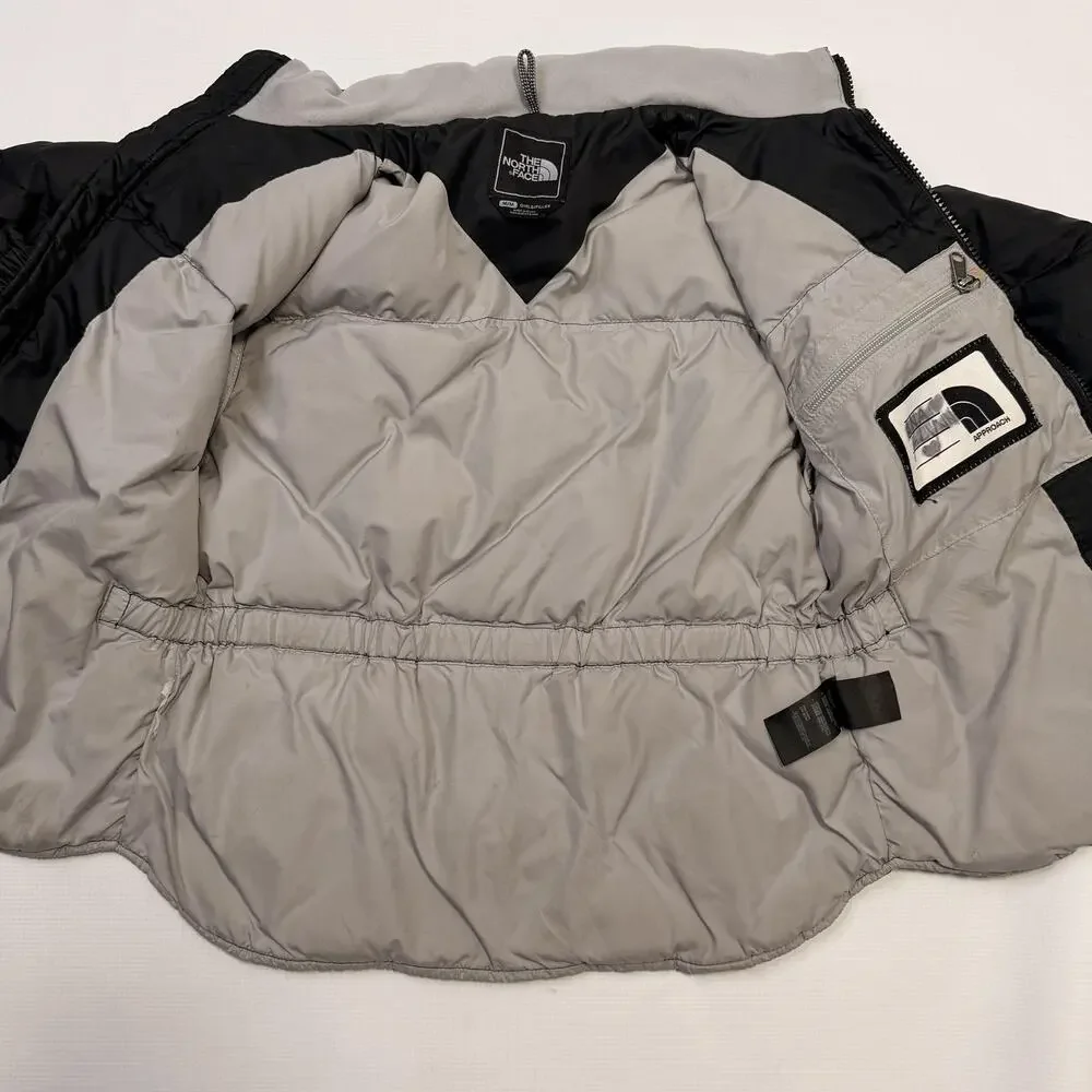 The North Face Jacket Girls Medium Black Down Puffer Quilted Full Zip Winter